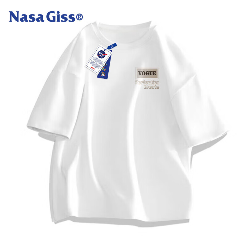 NASA GISS Official Trendy Brand T-Shirt for Men, Pure Cotton, Korean Style, Loos...