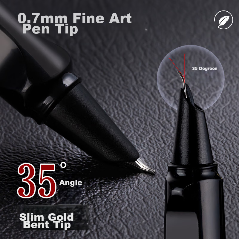 Chenguang (M&G) Stationery 0.7mm Fine Nib Fountain Pen 3.4mm Diameter, Easy Penm...