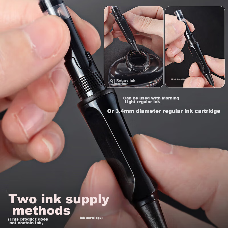 Chenguang (M&G) Stationery 0.7mm Fine Nib Fountain Pen 3.4mm Diameter, Easy Penm...