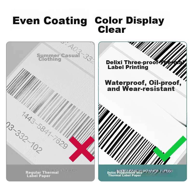 Deli [Continuous Strong Wind Supply] Mint Sea 70*50mm 750 Sheets*36 Rolls Triple...