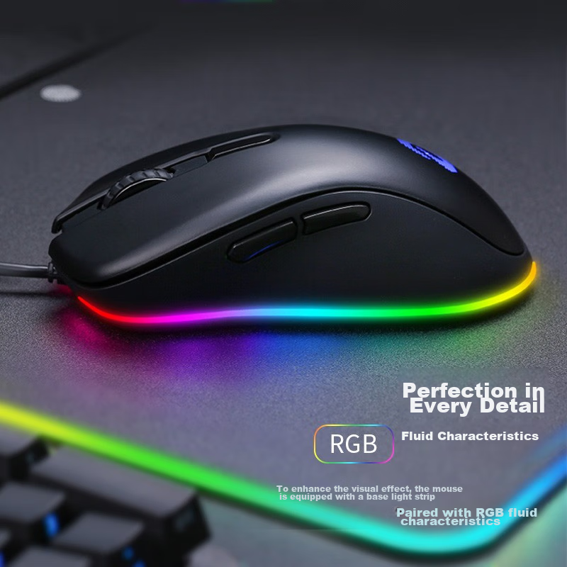 Dareu Pastoral Rainbow Edition EM908 Mouse, Gaming Mouse, Wired Mouse, E-Sports...