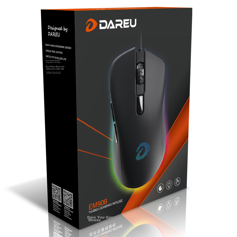 Dareu Pastoral Rainbow Edition EM908 Mouse, Gaming Mouse, Wired Mouse, E-Sports...
