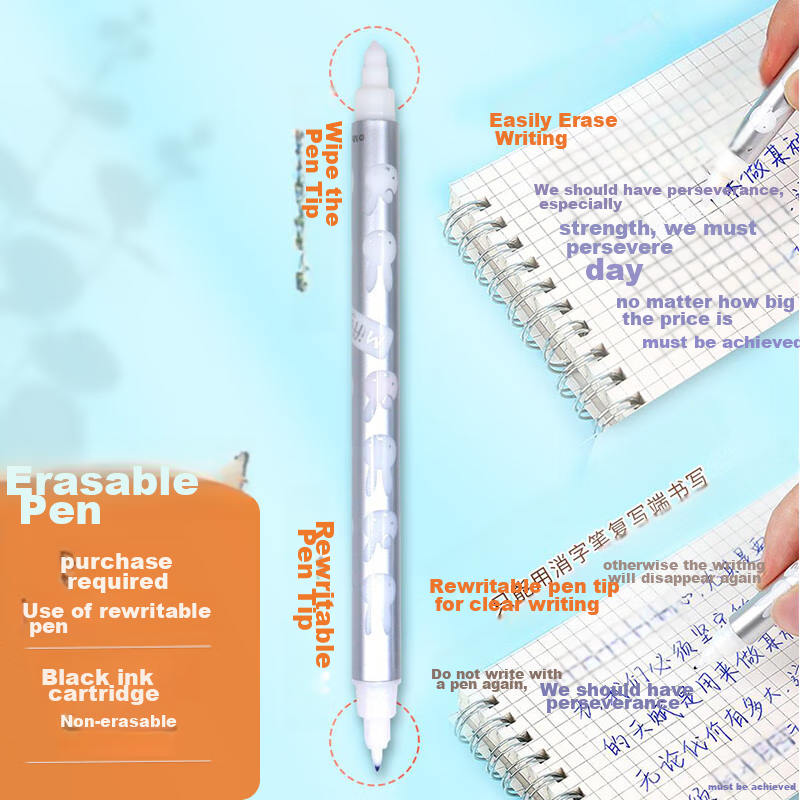 M&G (M&G) Stationery Student Fountain Pen with Glitter Blue EF Nib 3.4mm Tip Dia...