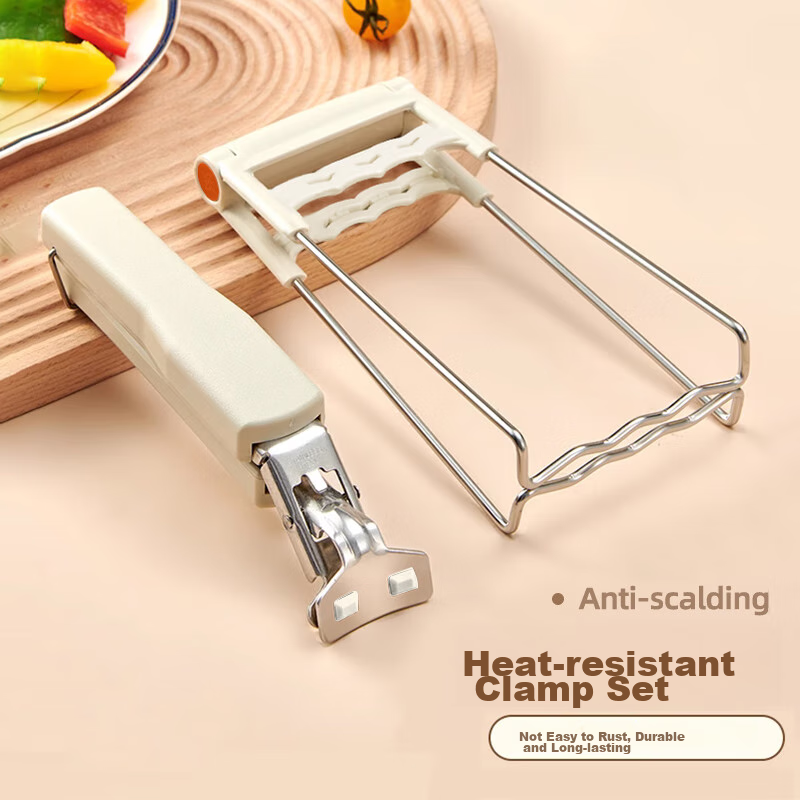 Dipuer Heat-Resistant Bowl Clip, Plate Clip, Steamer Clip, Kitchen Heat-Proof Ha...