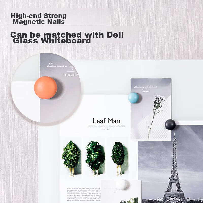 Deli, 4 Pieces/card Whiteboard Accessories, Refrigerator Magnet Strong Magnetic...