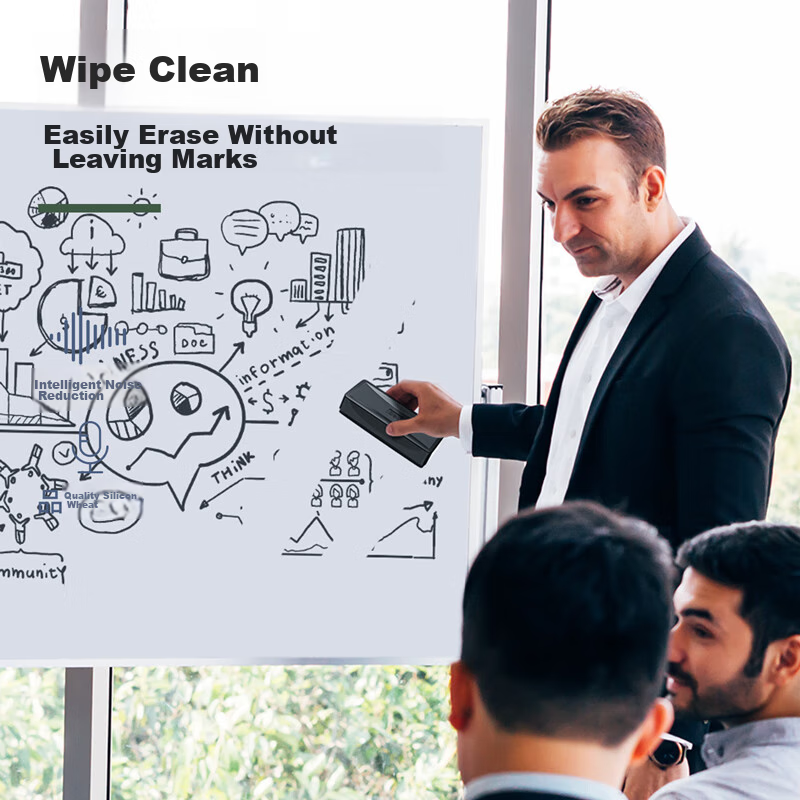 Deli Magnetic Whiteboard Eraser, Front-Adhesive Blackboard Eraser, Whiteboard Ac...