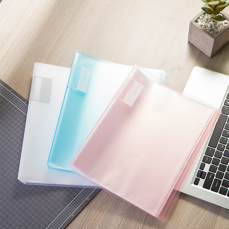 Deli A4/20-Page Document Folder with Pockets, Certificate Collection Folder, Pre...