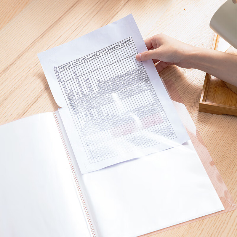 Deli A4/20-Page Document Folder with Pockets, Certificate Collection Folder, Pre...