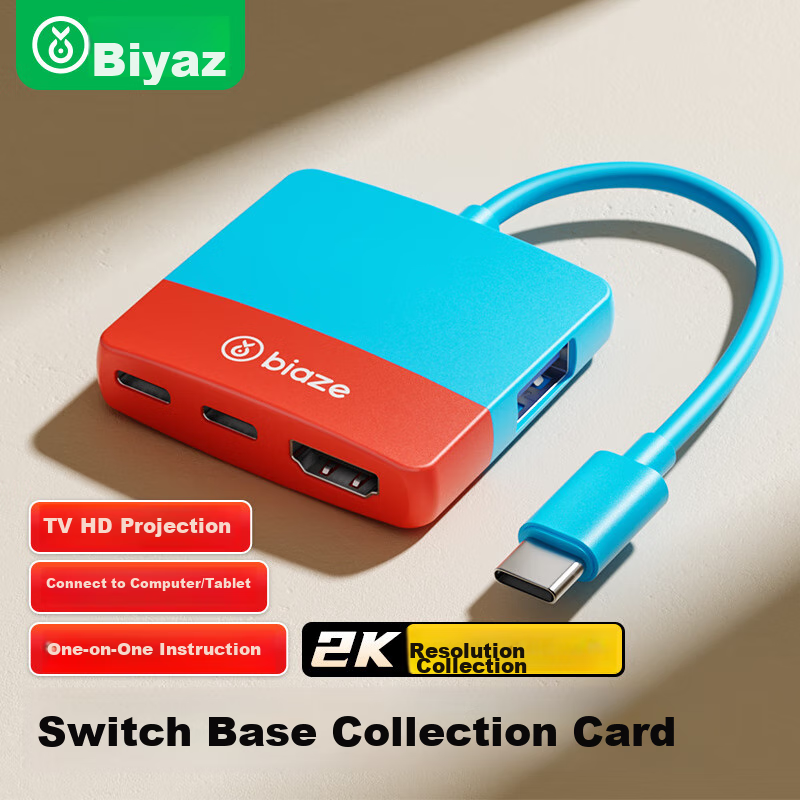 Biaze Switch Video Capture Card NS Portable Base USB3.0 Live Streaming Capture D...
