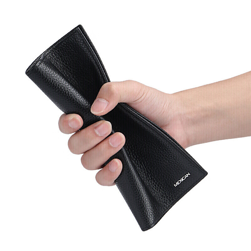 Scarecrow Men's Wallet, Business Casual, Top-Grain Leather, Ultra-Thin, Long-Sty...