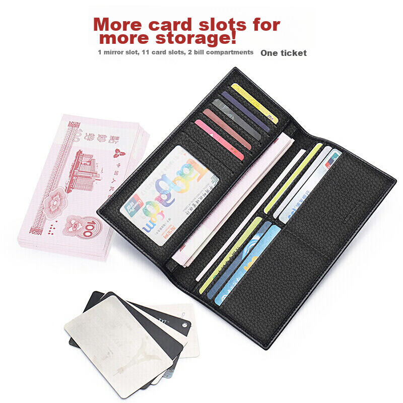 Scarecrow Men's Wallet, Business Casual, Top-Grain Leather, Ultra-Thin, Long-Sty...