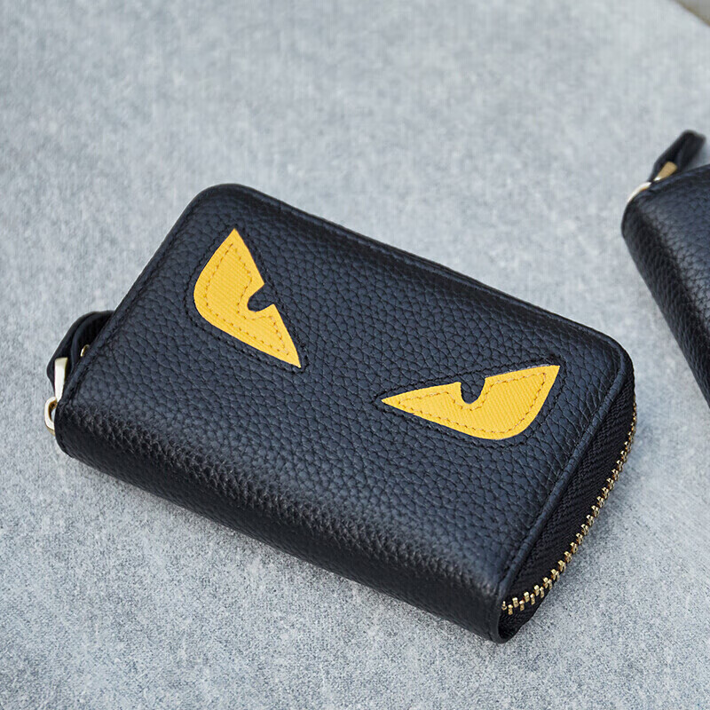 Bosidandun Men's Card Holder, Multi-Slot Mini Accordion Card Case, Leather Coin...