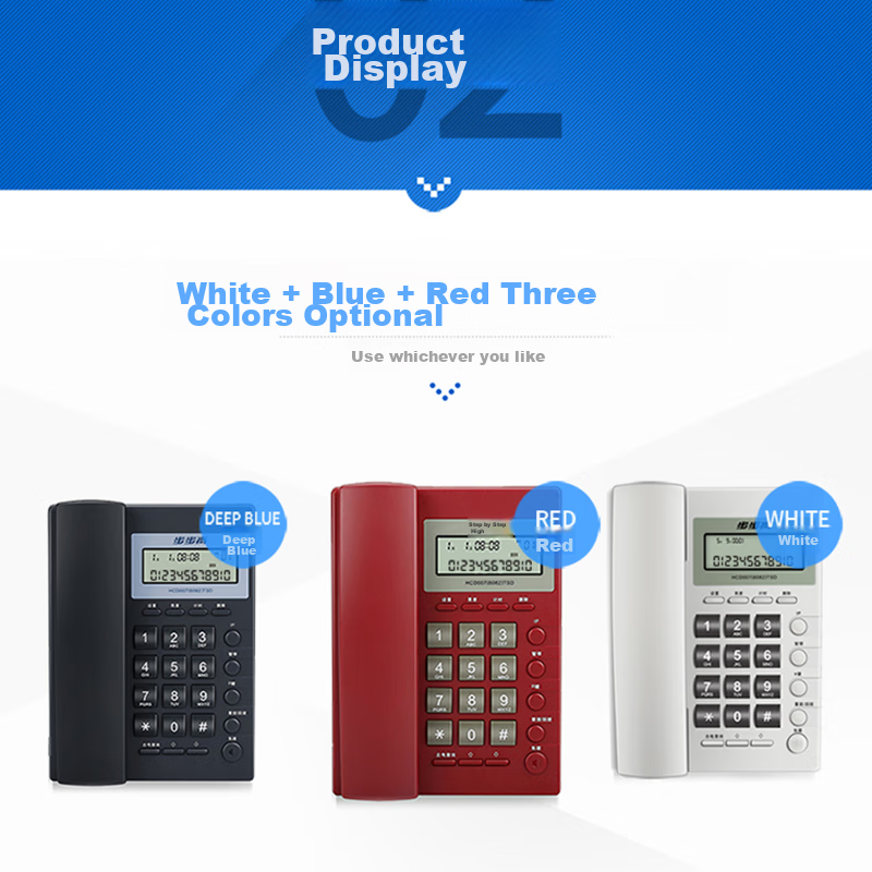 BBK Landline Telephone, Fixed-Line Phone for Office And Home Use, Durable, Dual-...