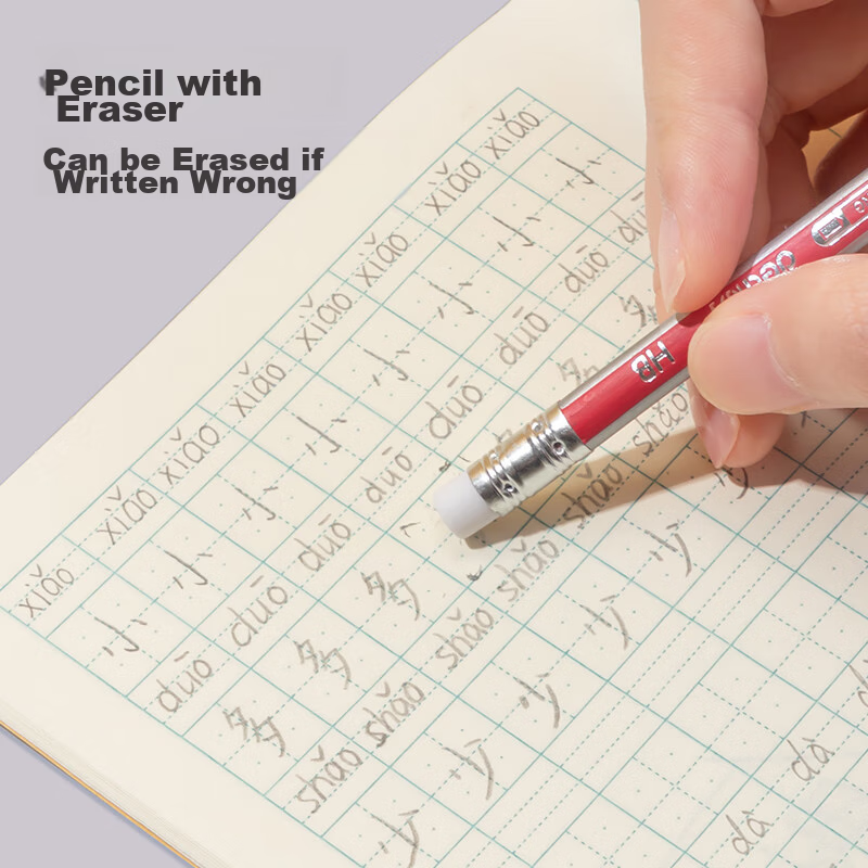 Deli 10 HB Colored Triangular Pencil with Leather Tip, Simple Packaging, Student...