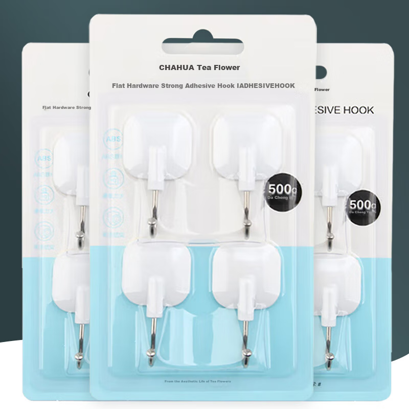 Camellia Hook Stickers, No-Nail Bathroom Door Adhesive Hooks, Shower Room Towel...