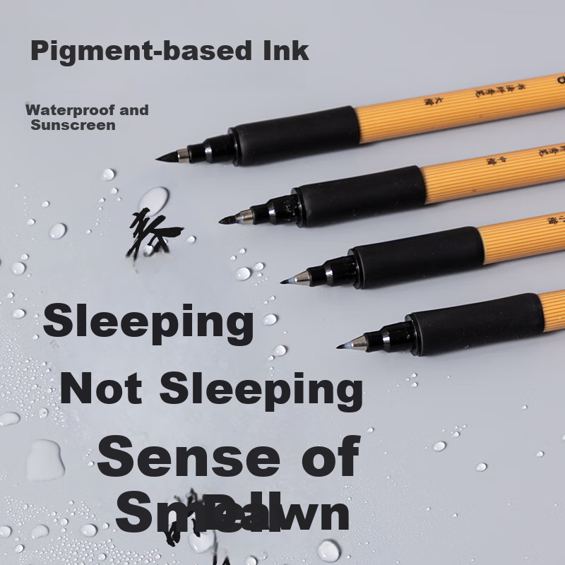 Deli Elegant Straight Liquid Small Regular Script Hook Line Pen Soft Brush Calli...