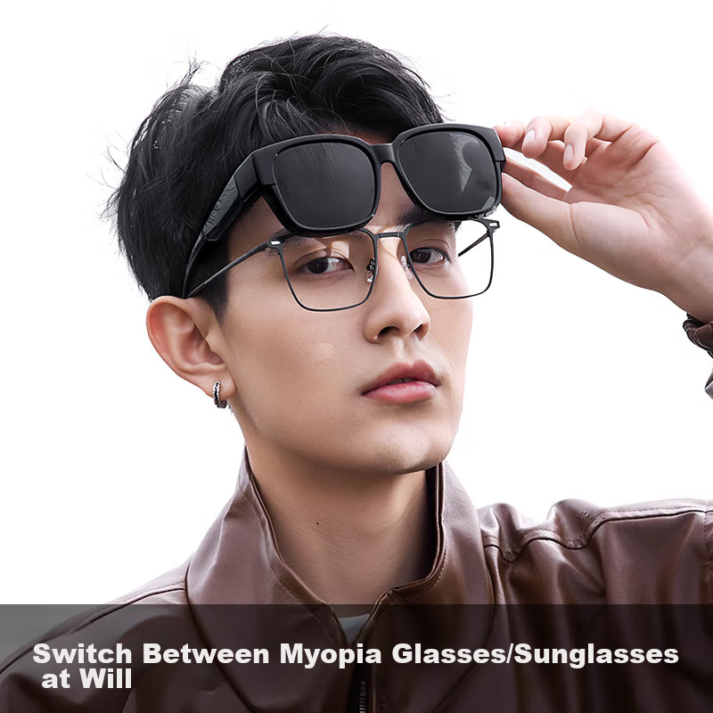 CUTCH Sunglasses Clip-On, Sunglasses Clip-On for Nearsighted Glasses, Sunglasses...