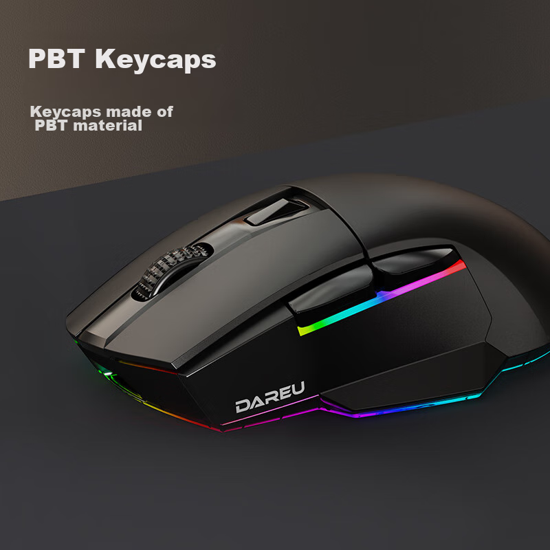 Dareu A955 Black Wireless 2.4G Wired Bluetooth Tri-Mode Gaming Mouse for Medium...