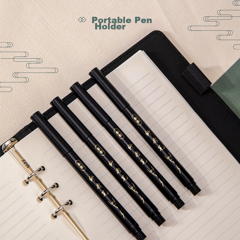 Deli Black Ultra-Fine Brush Pen, Elegant Brush Pen, Calligraphy Practice Pen, So...