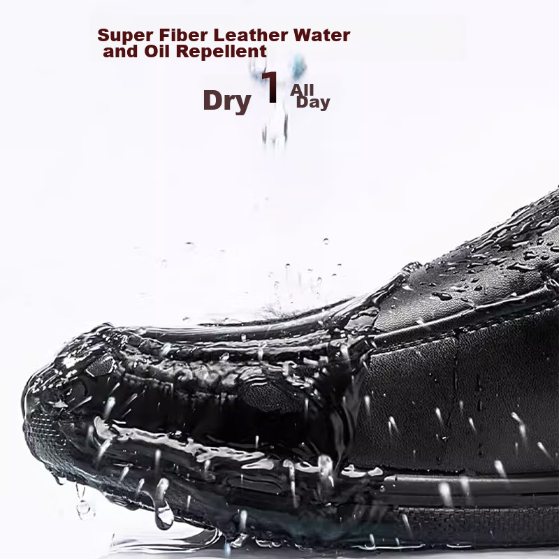 Chuwang Chef Shoes, Non-Slip Upgraded Slip-On Kitchen Work Shoes, Water-Resistan...