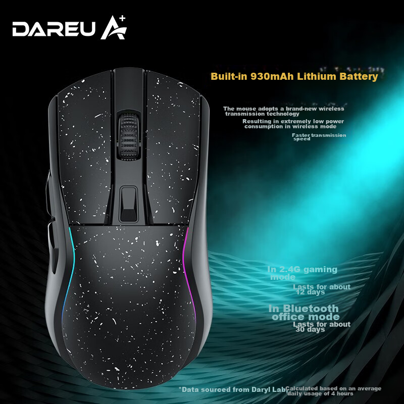 Dareu A950 Starry Sky Edition Wireless Wired Bluetooth Tri-Mode Gaming Mouse for...