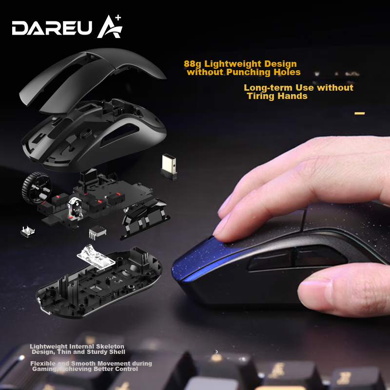 Dareu A950 Starry Sky Edition Wireless Wired Bluetooth Tri-Mode Gaming Mouse for...