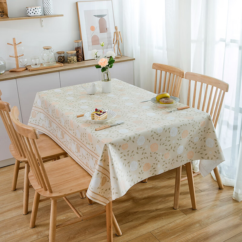 MEIWA Tablecloth, Waterproof, Oil-Proof, Heat-Resistant, Rectangular Dining Tabl...