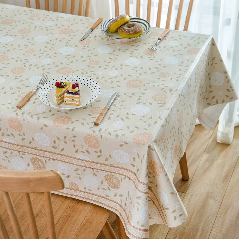 MEIWA Tablecloth, Waterproof, Oil-Proof, Heat-Resistant, Rectangular Dining Tabl...