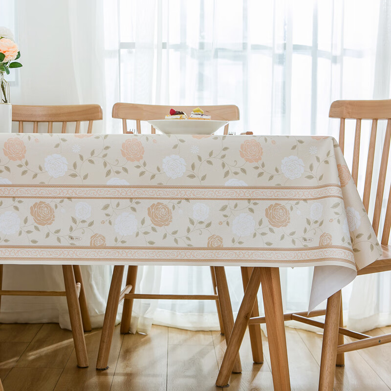 MEIWA Tablecloth, Waterproof, Oil-Proof, Heat-Resistant, Rectangular Dining Tabl...