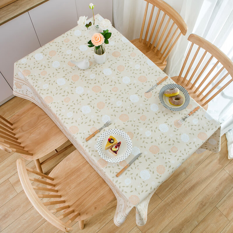 MEIWA Tablecloth, Waterproof, Oil-Proof, Heat-Resistant, Rectangular Dining Tabl...