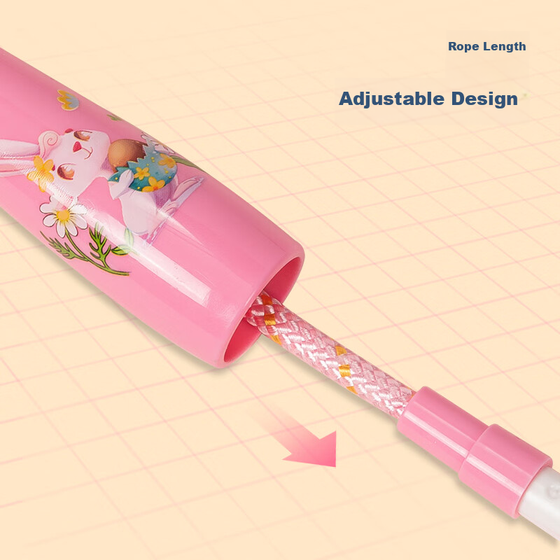 Deli Children's Little Rabbit Cotton Rope Jump Rope, Elementary School Physical...