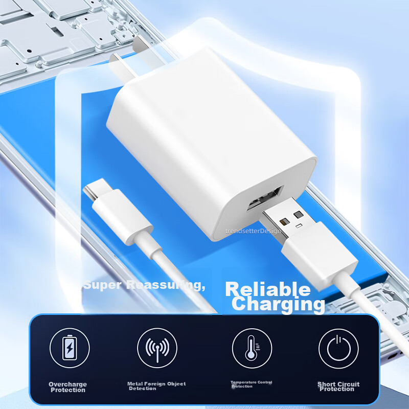 Chuanfan Suitable for VIVO Charger 18W Fast Charging Data Cable Set, S6, Y9S, Y5...