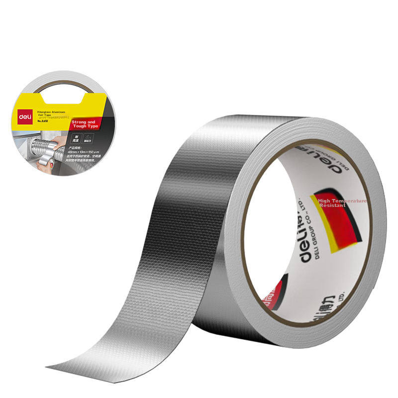 Deli Fiberglass Aluminum Foil Tape, Thickened Heat-Resistant And Tear-Resistant,...