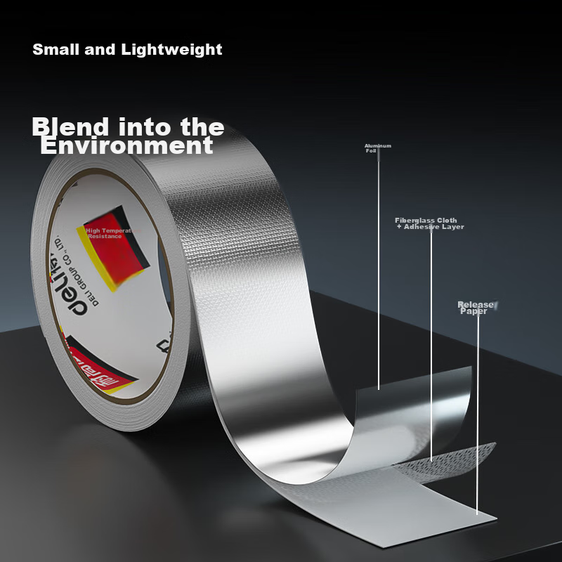 Deli Fiberglass Aluminum Foil Tape, Thickened Heat-Resistant And Tear-Resistant,...