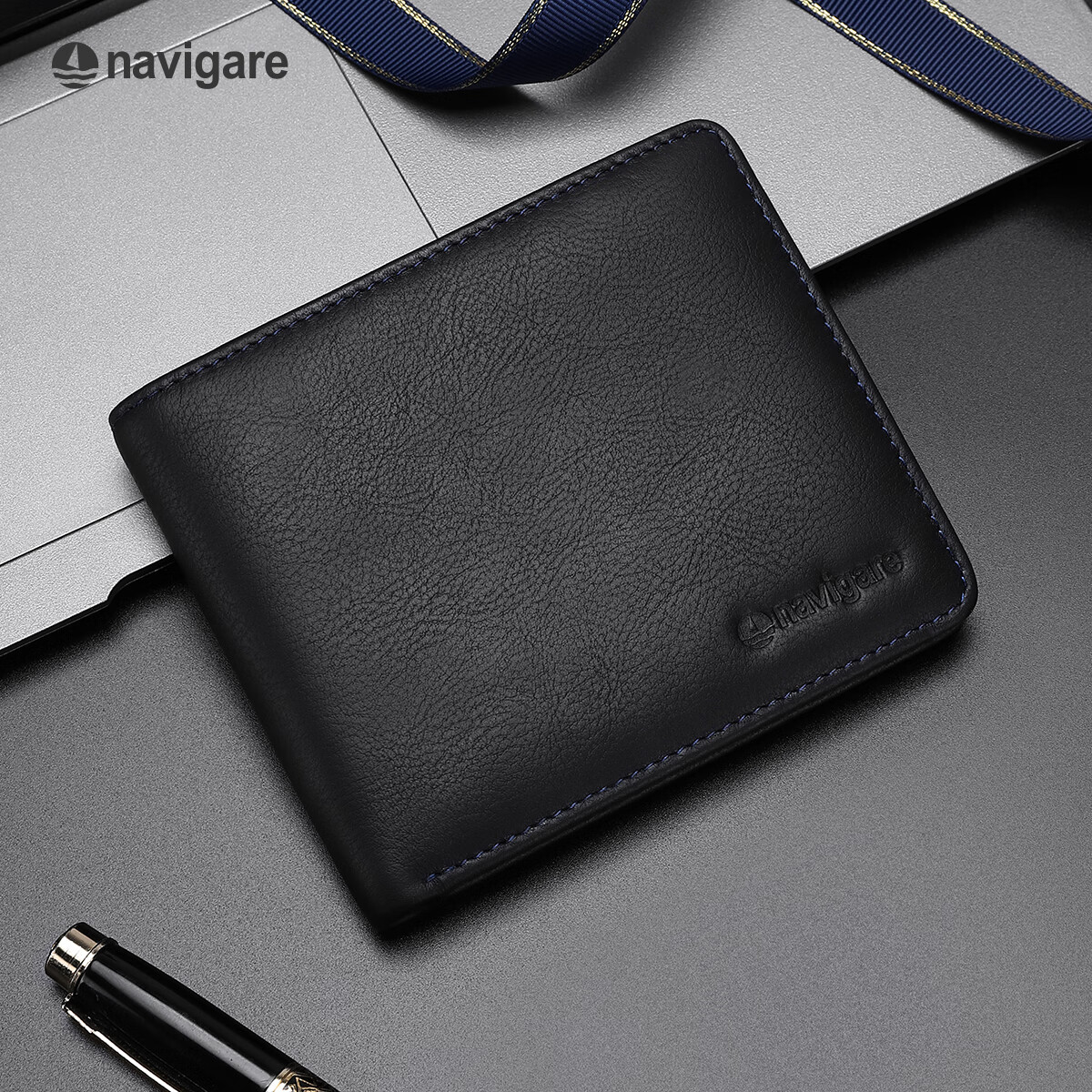 Navigare Italian Small Sailboat Wallet, Men's Leather Short Casual Wallet, Card...