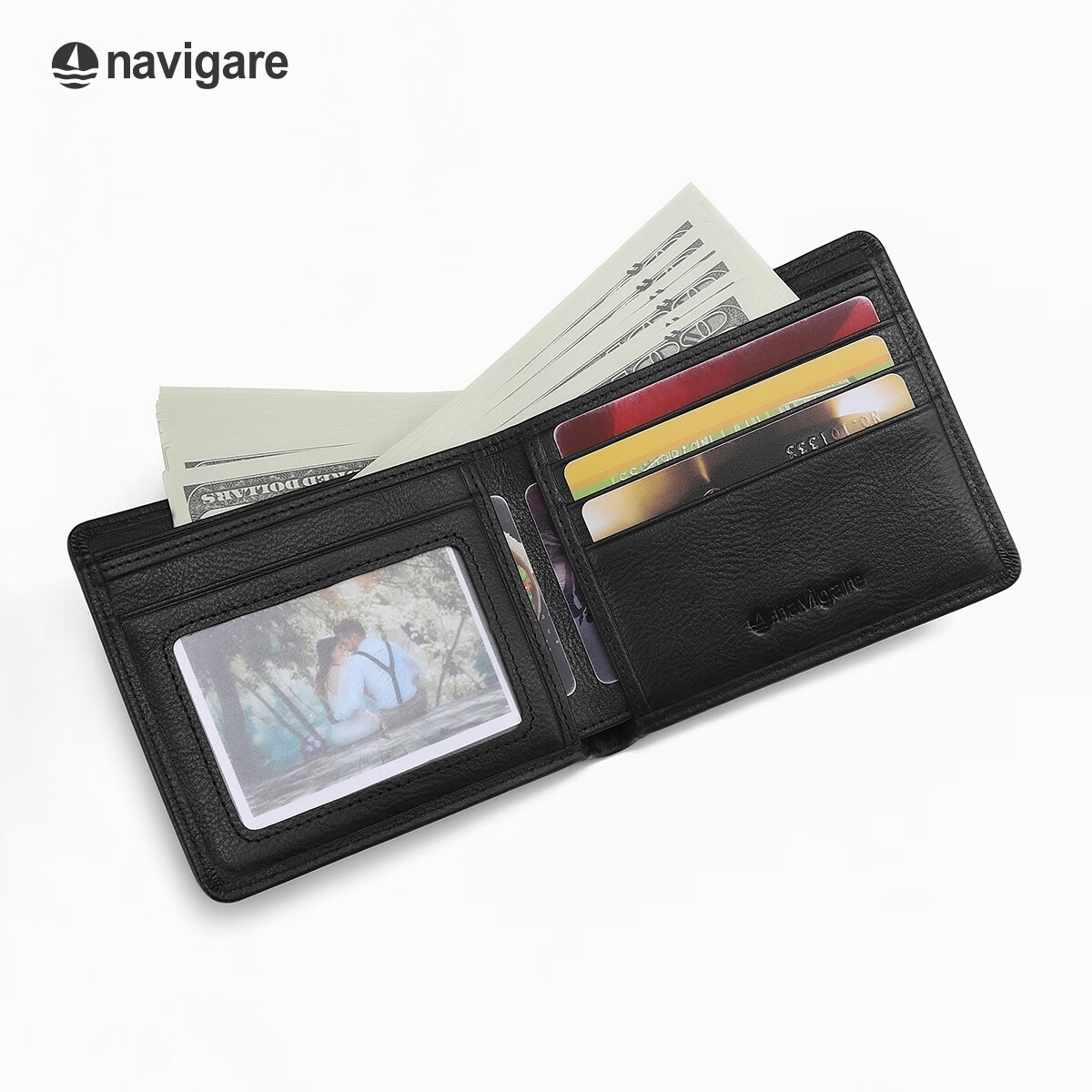 Navigare Italian Small Sailboat Wallet, Men's Leather Short Casual Wallet, Card...