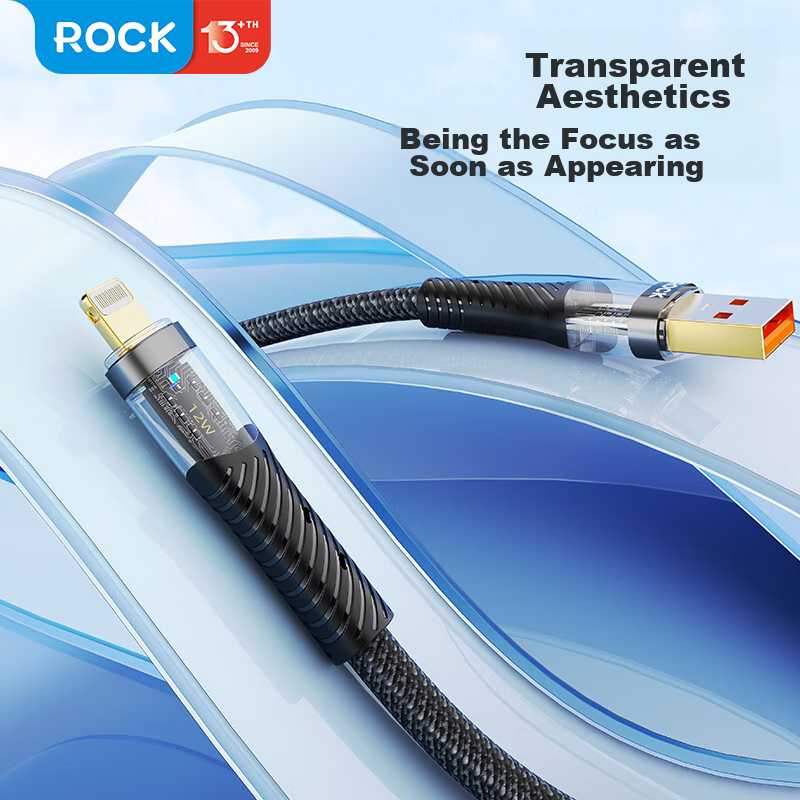 ROCK [Smart Fast Charging] Apple Charging Cable, Fast Charging Data Cable, USB t...