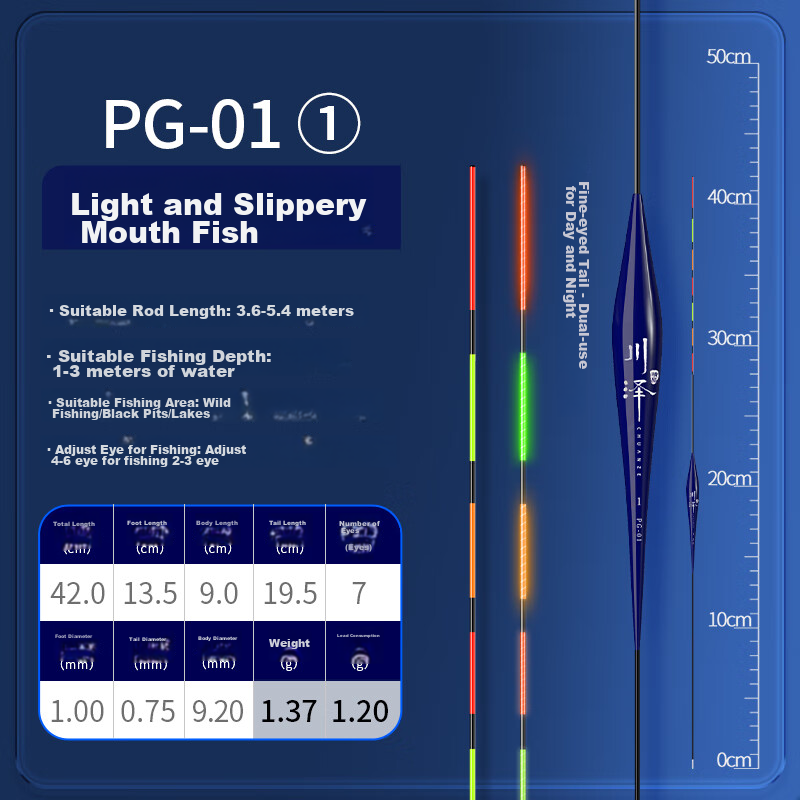 Chuanze Ultra-Fine Tail Luminous Float, Integrated Ultra-Bright Eye-Catching Ele...