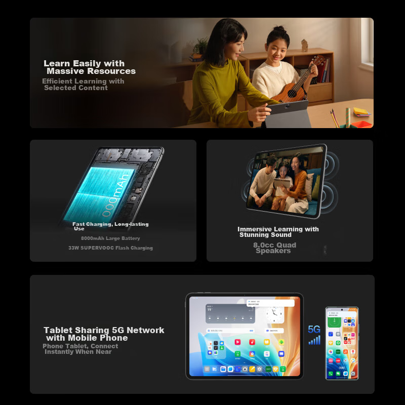 OPPO Pad Air2 [Government Subsidy 15% Tablet] 11.4-Inch Tablet, 2.4K High-Defini...