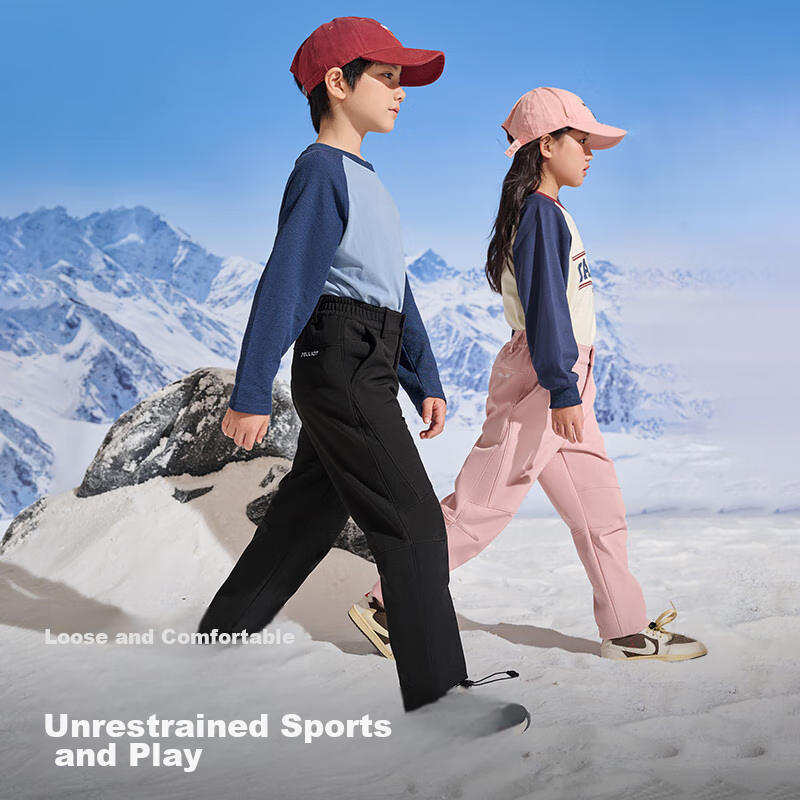 Pelliot Outdoor Children's Soft Shell Pants, Spring Windproof Trousers for Boys...