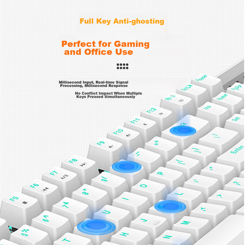 Dareu EK810 Dual-Mode Wireless Keyboard, Mechanical Keyboard, Laptop Gaming Keyb...