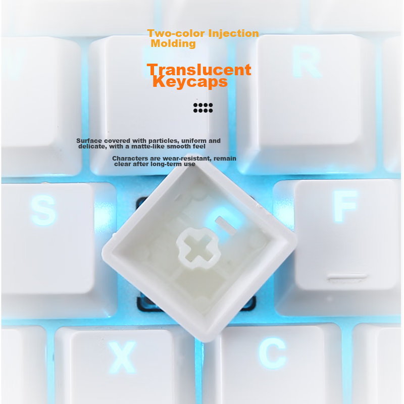 Dareu EK810 Tri-Mode Wireless Keyboard, Mechanical Keyboard with Bluetooth 2.4,...