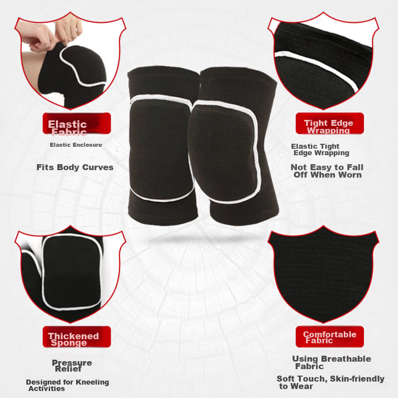 Chidong Shock-Absorbing Knee Pads for Dancing, Kneeling, Thick Foam, Unisex Fitn...