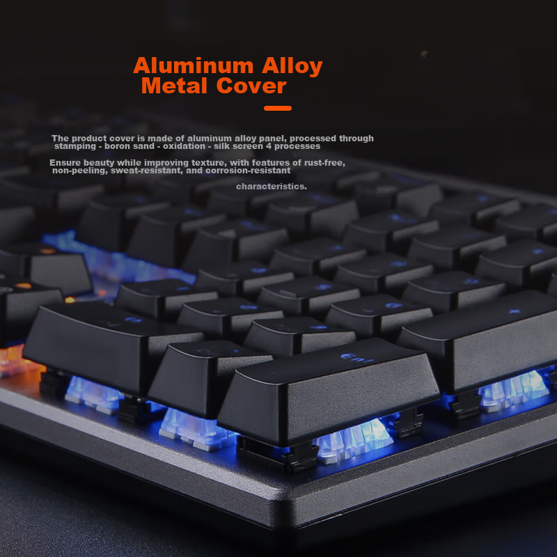 Dareu EK815 Mechanical Alloy Edition, Mechanical Keyboard, Wired Keyboard, Gamin...