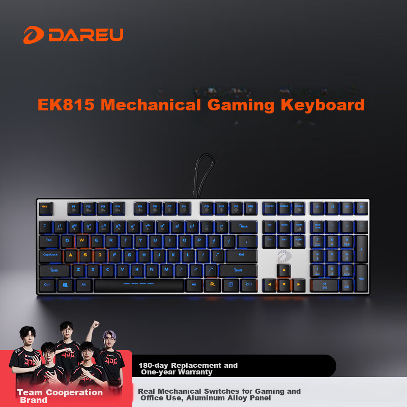 Dareu EK815 Mechanical Alloy Edition, Mechanical Keyboard, Wired Keyboard, Gamin...