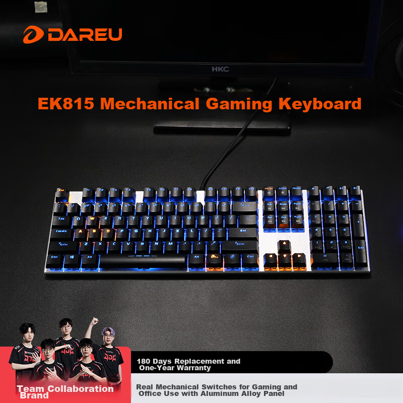 Dareu EK815 Mechanical Alloy Edition, Mechanical Keyboard, Wired Keyboard, Gamin...