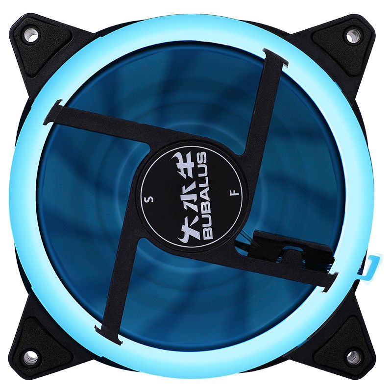 BUBALUS Ice Blue 12CM Case Fan (Cool Blue Light, Air Cooling, Hydraulic Bearing,...