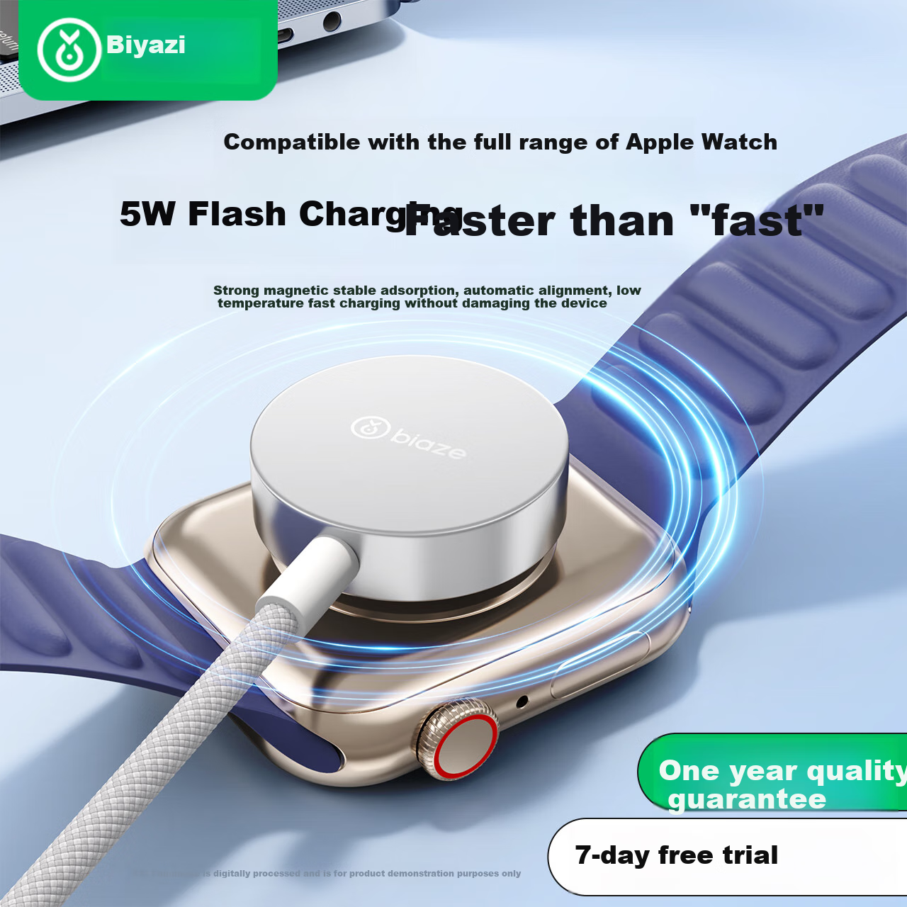 BIAZE 【5W Fast Charging】Apple Watch Charger for Apple iWatch S9/ultra2/s10/8/7...