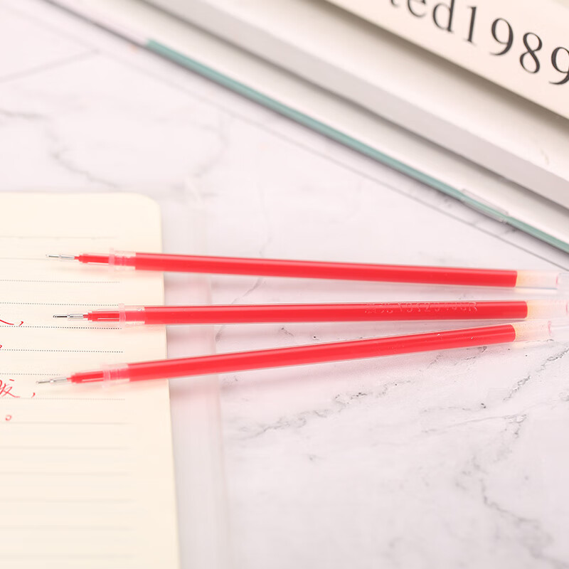 Chenguang (M&G) Stationery 0.5mm Red Pull-Cap Full Needle Tube Gel Pen Refills,...