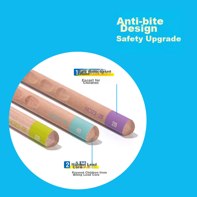 Deli 6B Perforated Pencils, Step-By Growth Perforated Writing Pencils (8 Pcs/box...